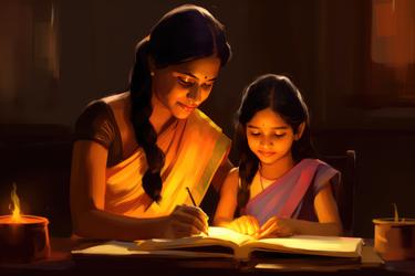 free-photos-a-mother-and-daughter-sitting-close-to-each-other-and-studying-from-an-open-book-the-daughter-appear-th-100318628